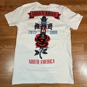 Gun’s N Roses North America Tour 2021 White T Shirt Men’s Sz M‎ New